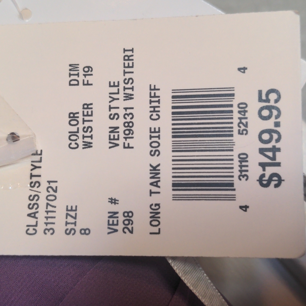 Wisteria purple v-neck bridesmaid dress, size 8, David's Bridal - Picture 3 of 4